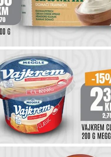 Meggle Vajkrem Classic 200 g