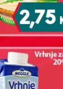 Meggle vrhnje za kuhanje 20% 200 ml, Mega diskont