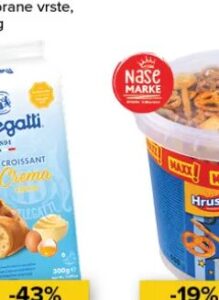 Melegatti kroasani 300 g, Konzum i Mercator