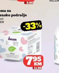 Melem Krema za pelensko područje 150 ml, Crvena jabuka