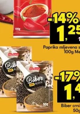 Mellona Biber crni mljeveni 50 g