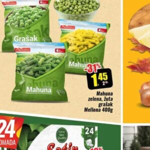 Mellona grašak, žuta mahuna, zelena mahuna 400 g, Robot