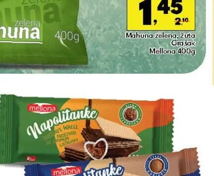 Mellona Napolitanke sa kakaom punjenjem 3x15g
