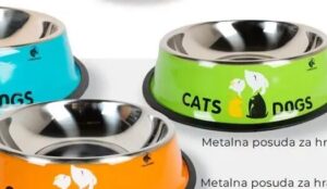 Metalna posuda za hranu za kućne ljubimce 22 cm