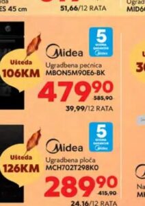 Midea Ugradbena ploča MCH702T298KO, Tehnomag