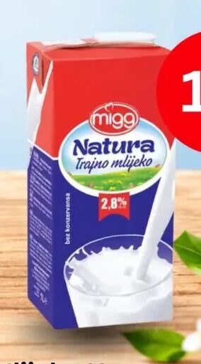 Migg Natura trajno mlijeko 2.8% mm 1 l