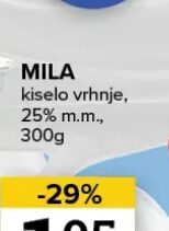 Mila kiselo vrhnje 300g, Konzum i Mercator