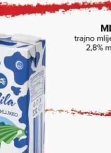 Mila trajno mlijeko 1 l, Konzum i Mercator