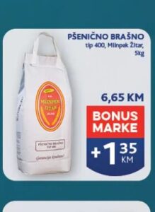 Mlinpek Žitar pšenično brašno tip 400 5 kg, Konzum i Mercator