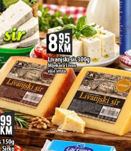 Mljekara Livno Livanjski sir 300g, Kort
