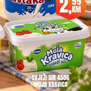 Moja Kravica svježi sir 450g 450 g, Fortuna