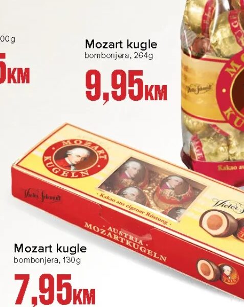 Mozart kugle bombonjera 264 g