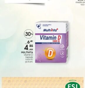 MULTIVITA vitamin D kapsule 1000 IU 30 kom, CM