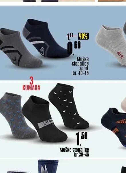 Muške stopalice br. 39-46