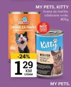 My Pets Kitty hrana za mačke 405g, Konzum i Mercator