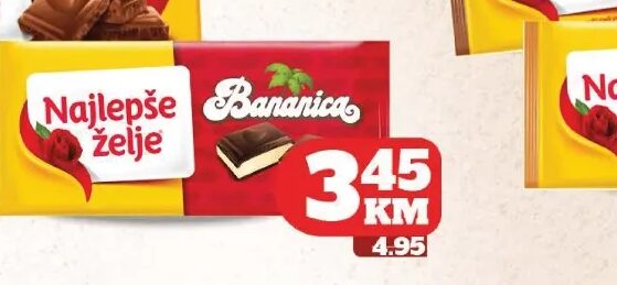 Najljepše želje Bananica čokolada 184 g