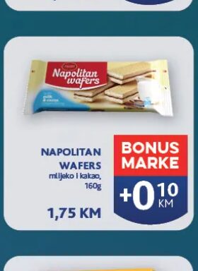 Napolitan Wafers mlijeko i kakao 160 g