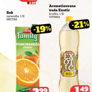 Nectar Family pomorandža 1.5 l, Tropic