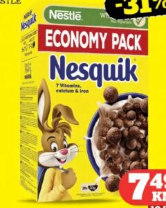 Nestlé čokoladne pahuljice Nesquik 625 g, Tropic