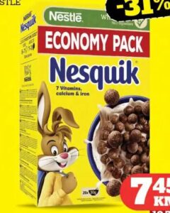 Nestlé Čokoladne pahuljice Nesquik 625 g, Crvena jabuka