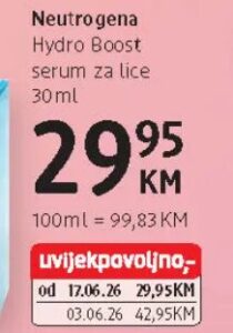 Neutrogena Hydro Boost serum za lice 30 ml, dm