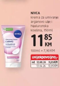Nivea krema za umivanje arganovo ulje i hijaluronska kiselina 150 ml, dm