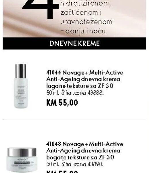 Novage+ Multi-Active Anti-Ageing dnevna krema lagane teksture sa ZF 30 50 ml