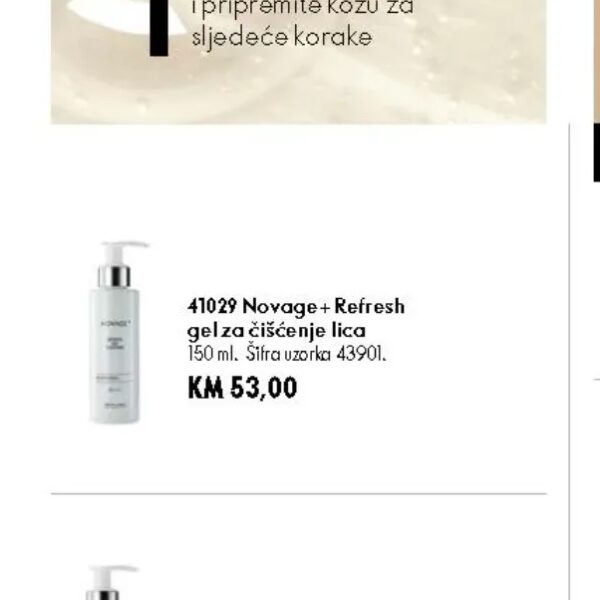 Novage+ Refresh gel za čišćenje lica 150 ml