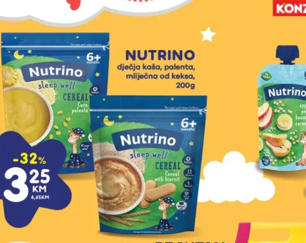 Nutrino dječja kaša, palenta, mliječna od keksa 200g