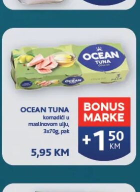 Ocean Tuna komadići u maslinovom ulju 3x70 g