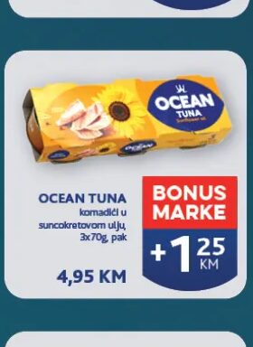 Ocean Tuna komadići u suncokretovom ulju 3x70 g