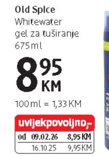 Old Spice Whitewater gel za tuširanje 675 ml