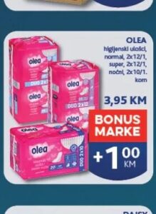 Olea higijenski ulošci kom, Konzum i Mercator