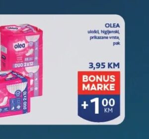 Olea higijenski ulošci pak, Konzum i Mercator