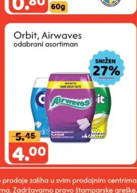 Orbit Airwaves odabrani asortiman 46 g