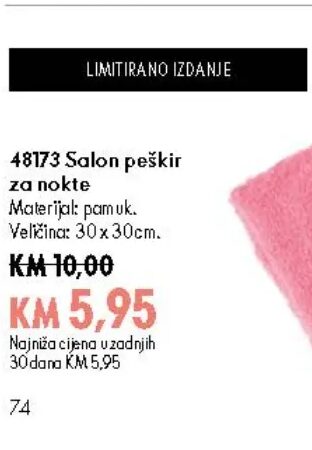 Oriflame Salon peškir za nokte 30x30 cm