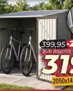 Ostava za bicikla metalna 2050x1410xH1570mm