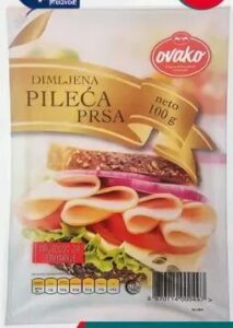 Ovako prsa pileća dimljena narezana 100 g, Mega diskont