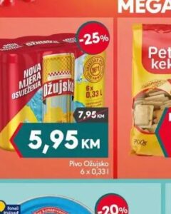 Ožujsko pivo 6 x 0.33 l, Mega diskont