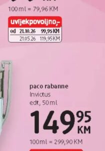 paco rabanne Invictus 50 ml, dm
