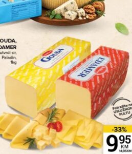 Paladin Gouda, Edamer 1 kg, Konzum i Mercator