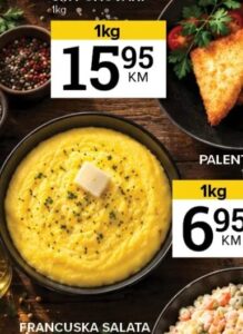 Palenta 1 kg, Konzum i Mercator