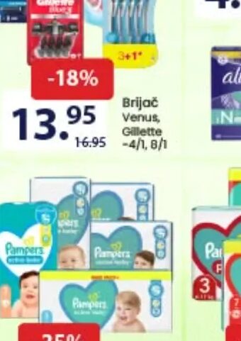 Pampers Active baby pelene sorto