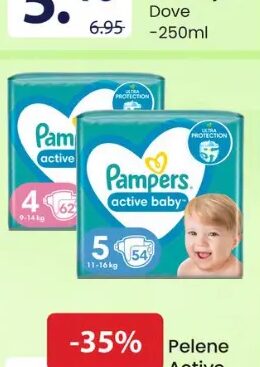 Pampers Pelene Active baby sorto