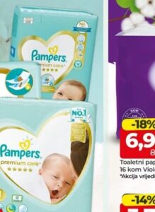 Pampers Premium Care pelene 60 kom, Bingo