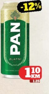 Pan Zlatni pivo 0.5 l