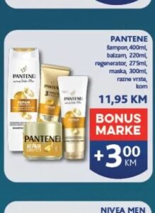 Pantene šampon kom, Konzum i Mercator