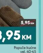 Papuče kućne vel. 40-45, Mega diskont