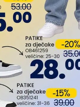 PATIKE za dječake veličine: 25-30