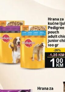 Pedigree pouch adult chicken, junior chicken 100 gr, Best